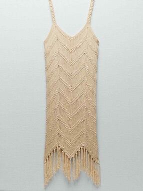 Zara fringed boho midi dress